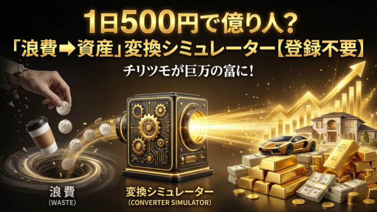 1日500円で億り人？「浪費➡資産」変換シミュレーター【登録不要】