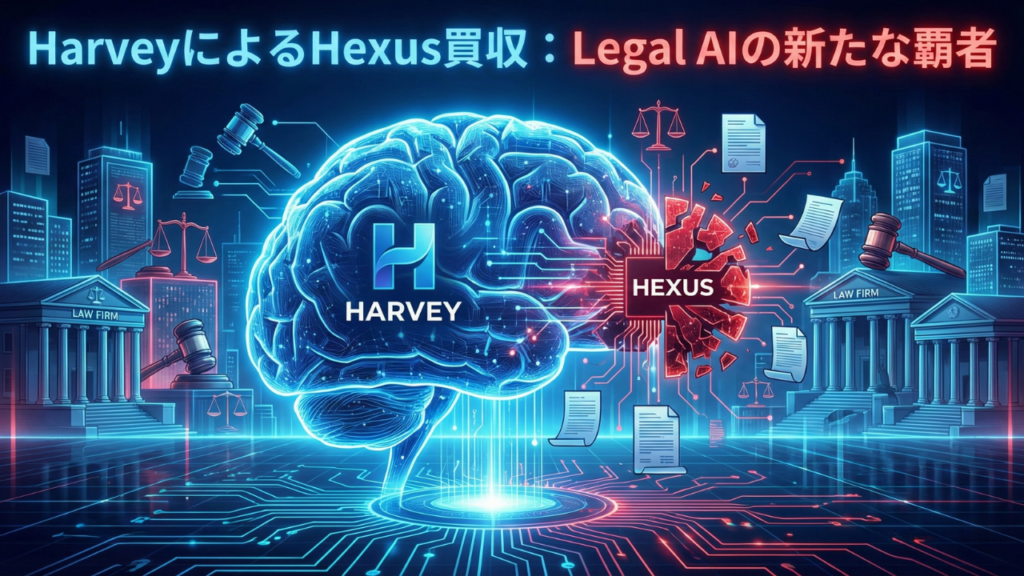 Legal AIに激震:Harveyが競合Hexusを買収
