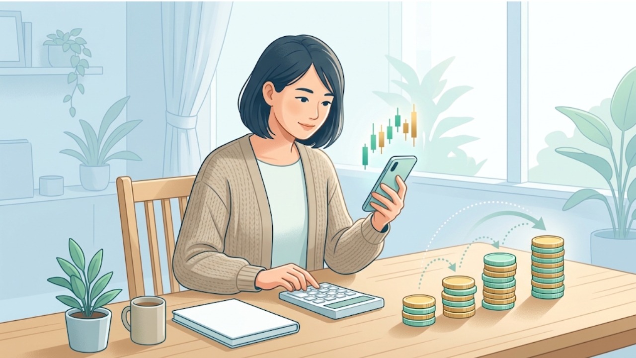株と仮想通貨の平均取得単価を電卓で計算する個人投資家